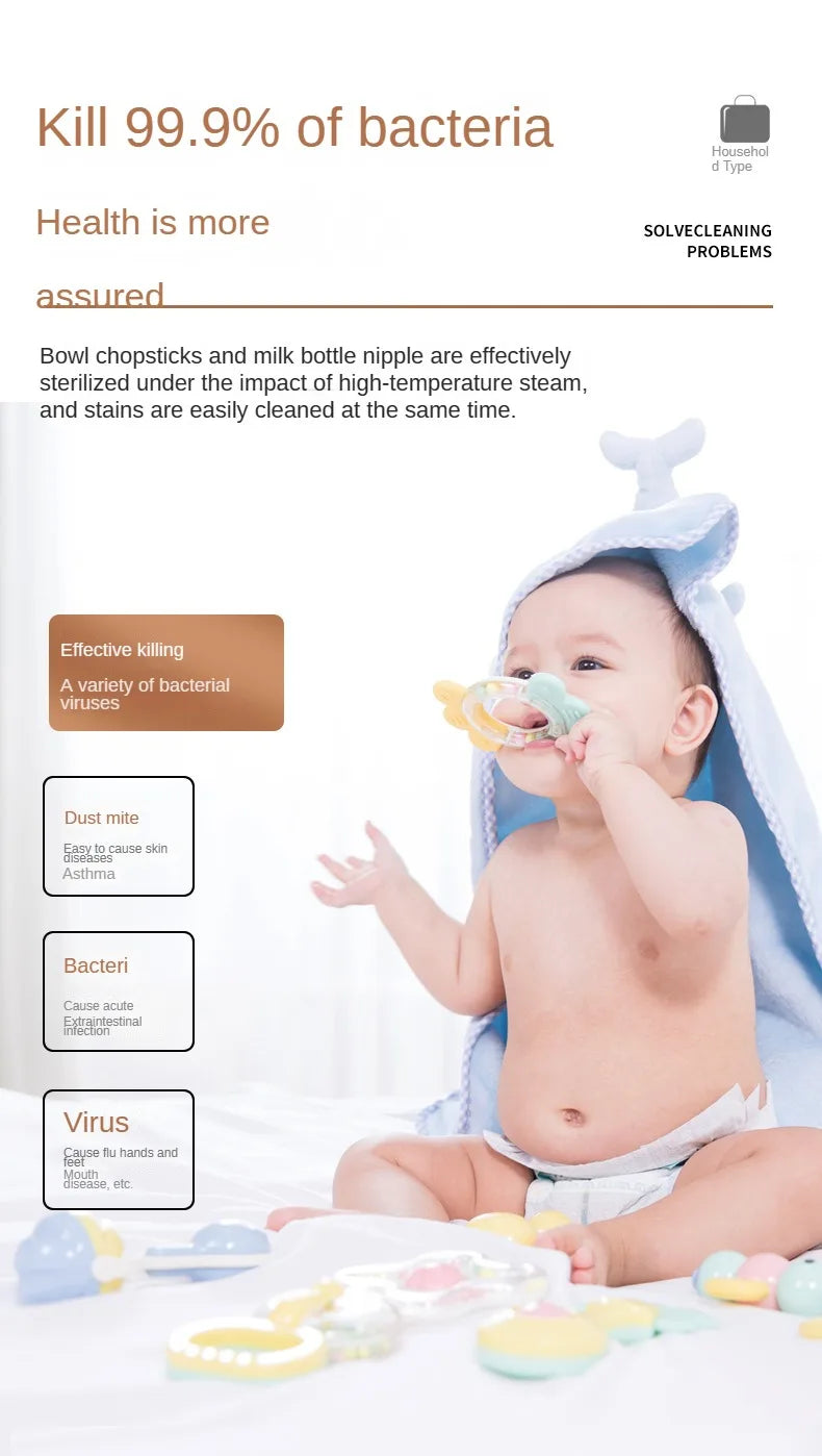 Powerful 2500W Steam Cleaner with Extended Hose