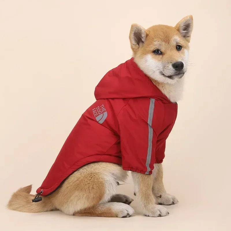 Reflective Pet Clothes Autumn Winter Pet Dog Waterproof Warm Coat Cotton Hooded Jacket The Dog Face Small Dog Clothes Dog tuxedo