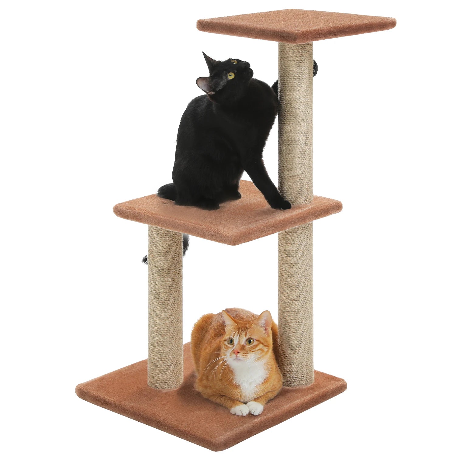 Small Grey Cat Tree with Multi-Level Play & Rest