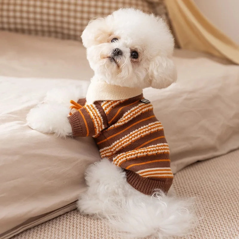 Classic Winter Dog Sweater Warm Cotton Coat for Small