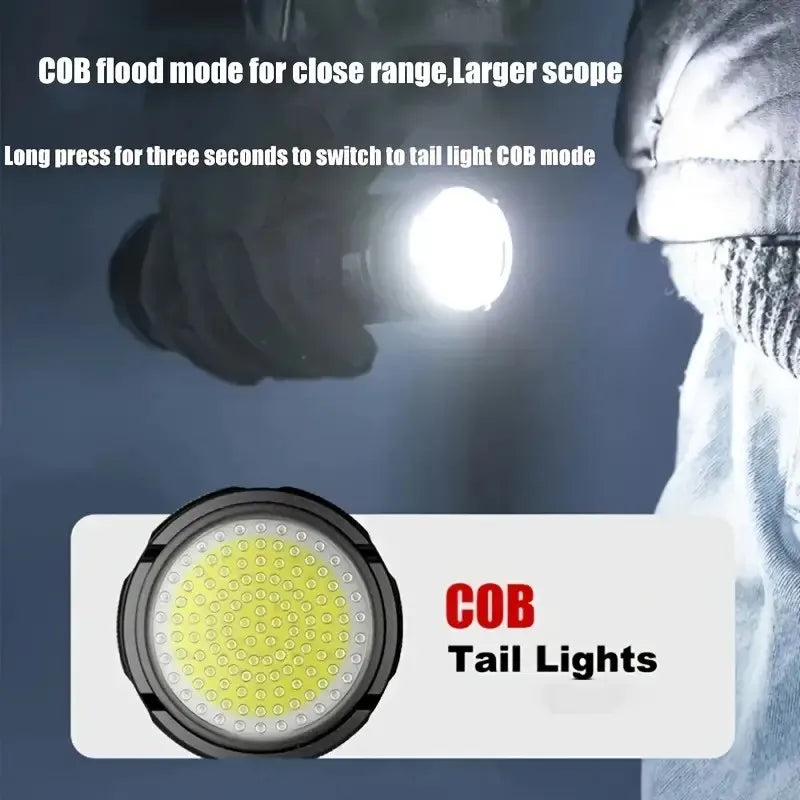 10000W Built-in Battery Flash Light Emergency Spotlights 9km 990000000LM Most Powerful Led Flashlights Tactical Torch 25000mah