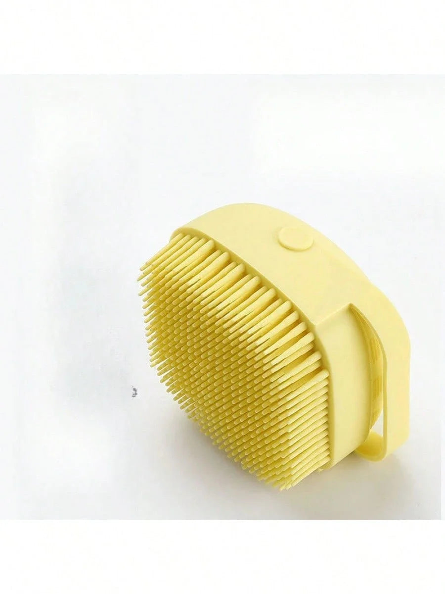 Gentle Silicone Dog Wash Brush with Shampoo Dispenser