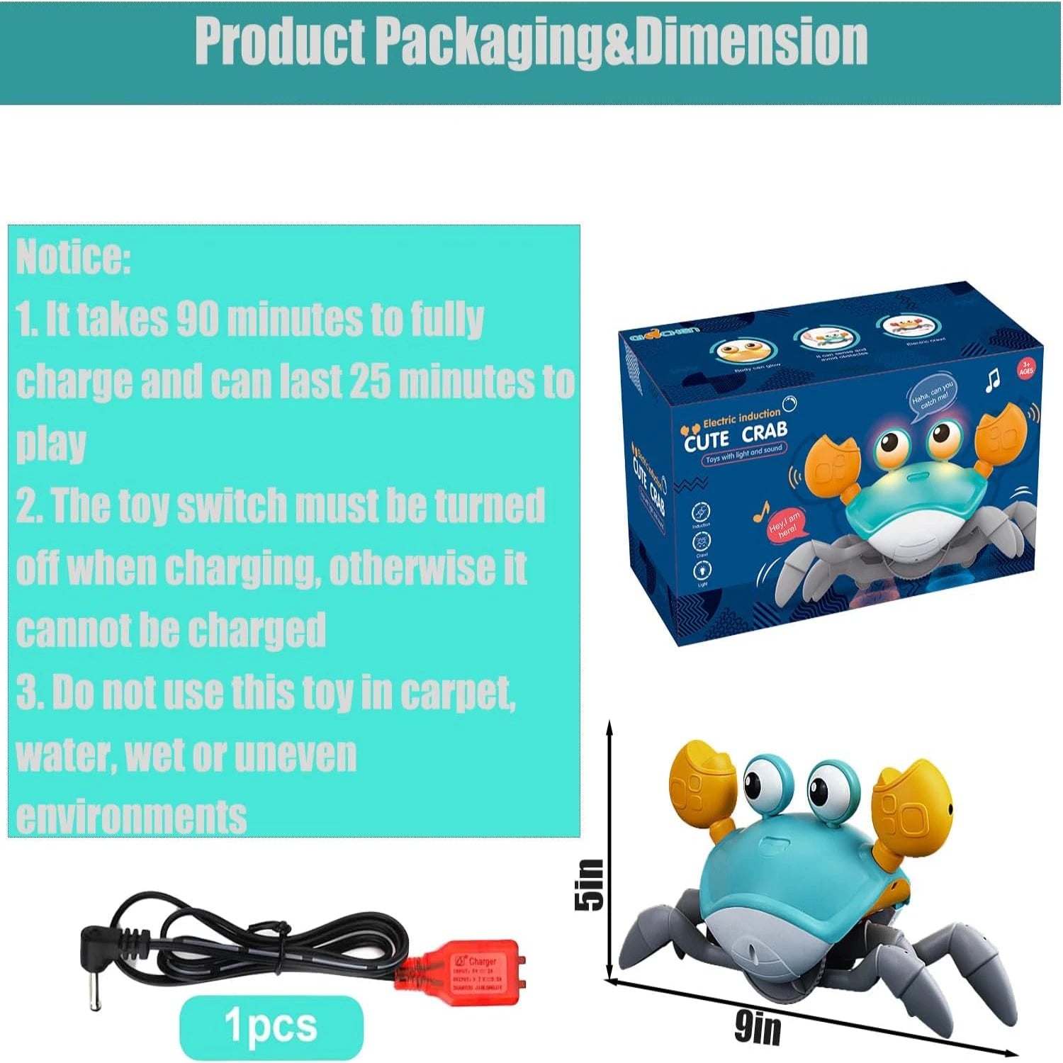 Musical Dancing Crab Toy for Cats and Dogs