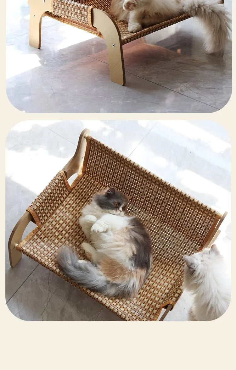 2-In-1 Summer Cat Sofa Rattan Mat Pet Sofa Cats And Dogs Universal Scratch-Resistant Pet Products