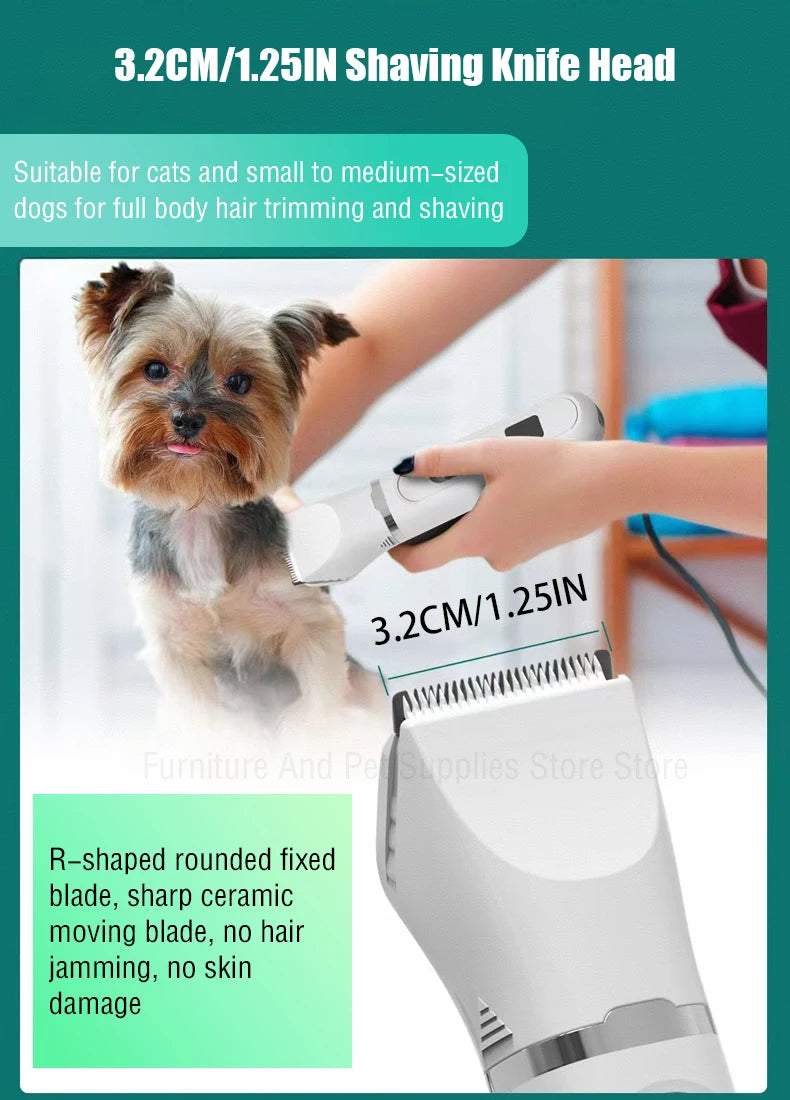 Versatile Pet Clippers with Quiet Motor and Multiple