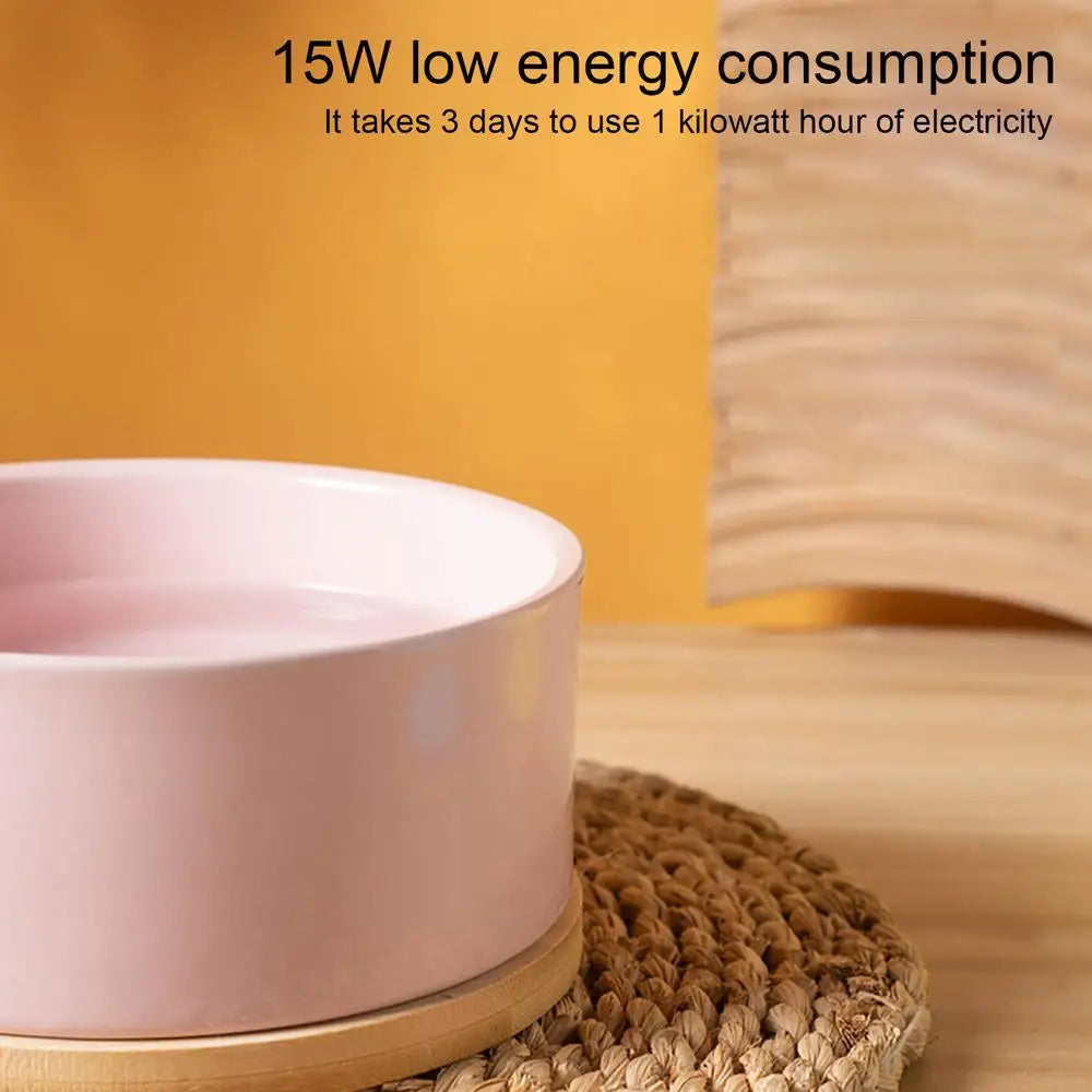 Pet Water Bowl Thermostatic Heated Water Bowl Pet Thermal Bowl Outdoor Heated Cat Bowls Self-Heating Dog Water Bowl