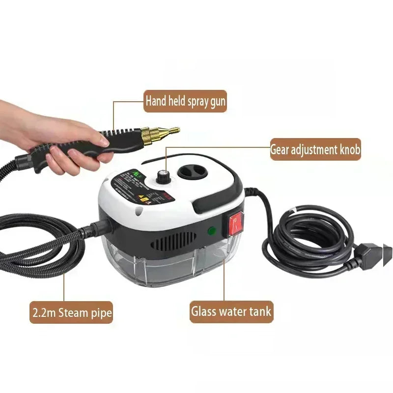 2500W Pressure Steam Cleaner with Adjustable Heat