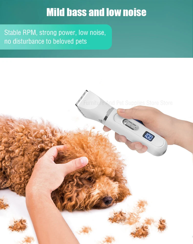 Versatile Pet Clippers with Quiet Motor and Multiple