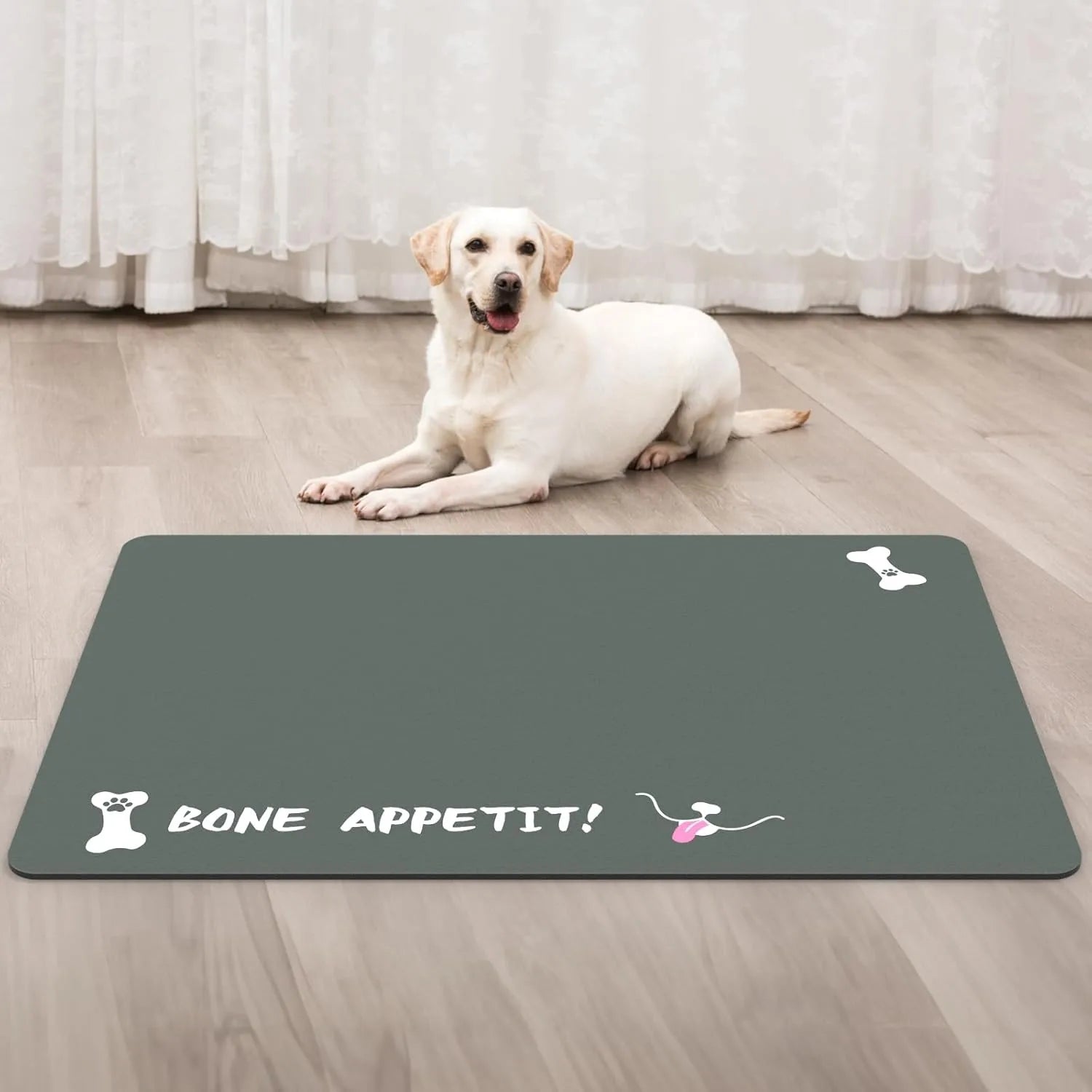 Pet Feeding Mat For Dogs Food Bowl Pad Drinking Feeding Placemat Quick Dry Waterproof Floor Mats For Dog Cat Feeder Bowl Pad