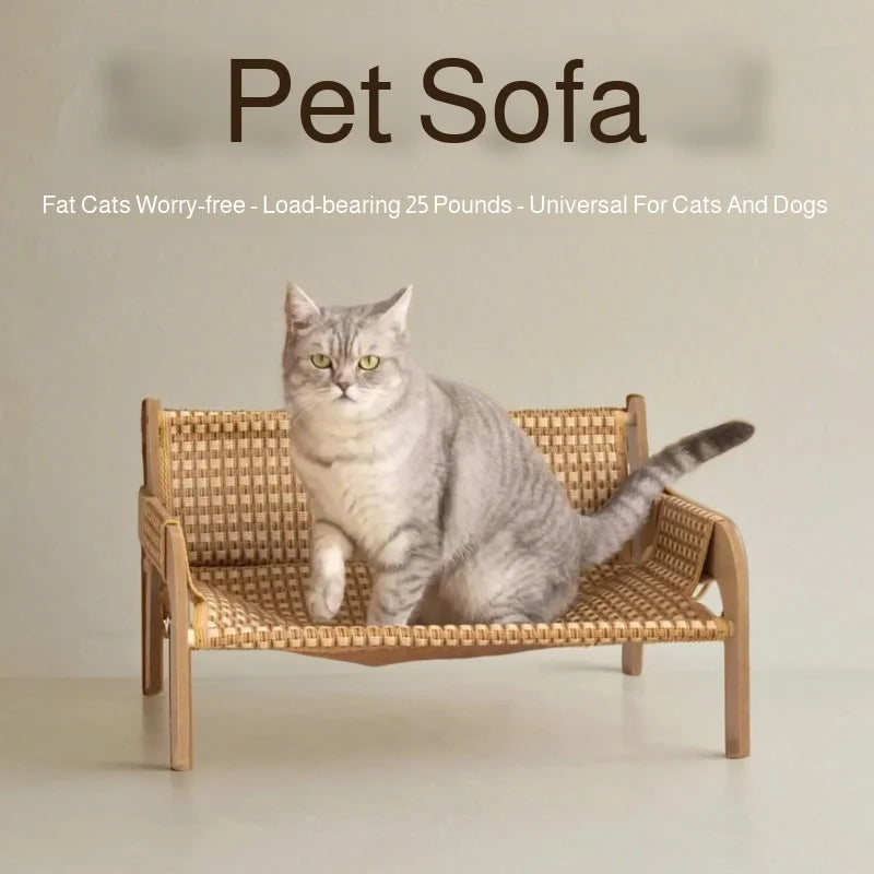 FatCat Rattan Bed - Durable 2-in-1 Lounging Sofa
