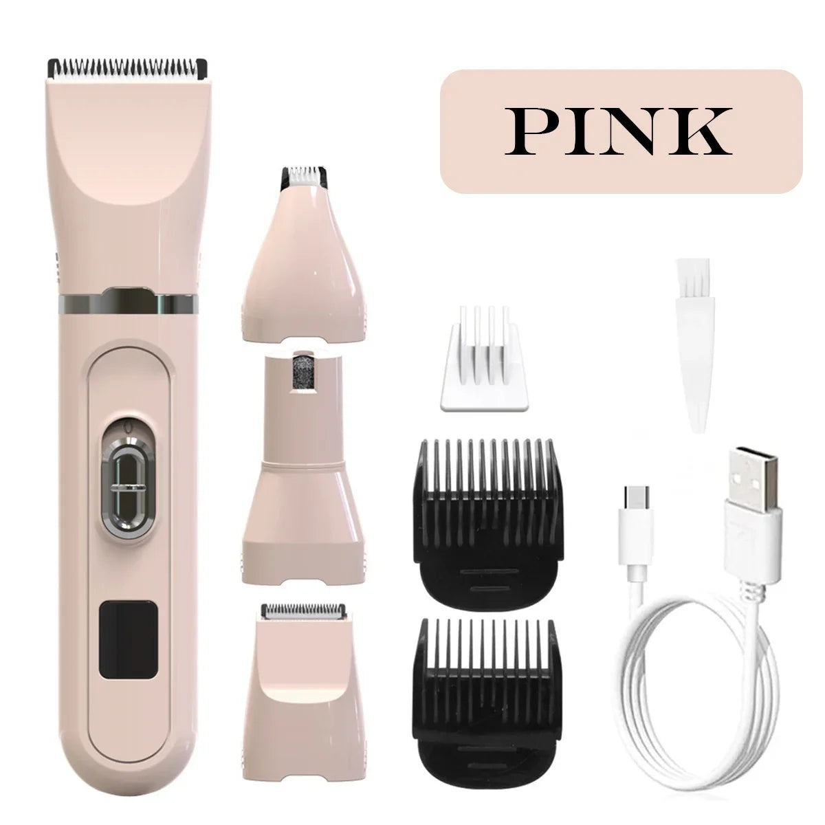 Versatile Pet Clippers with Quiet Motor and Multiple