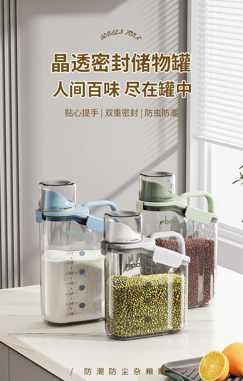 Airtight Dry Food Containers with Double-Seal