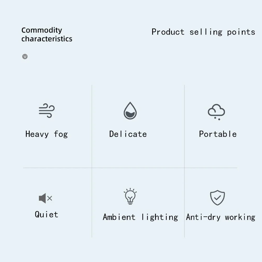 Mini USB Humidifier LED