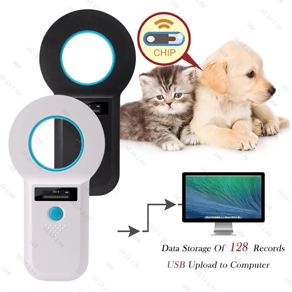 Handheld Pet Microchip Scanner Reader EMID FDX-B(ISO11784/85) Animal RFID EMID Reader Animal Chip Scanner for Cat Dog Pet Animal