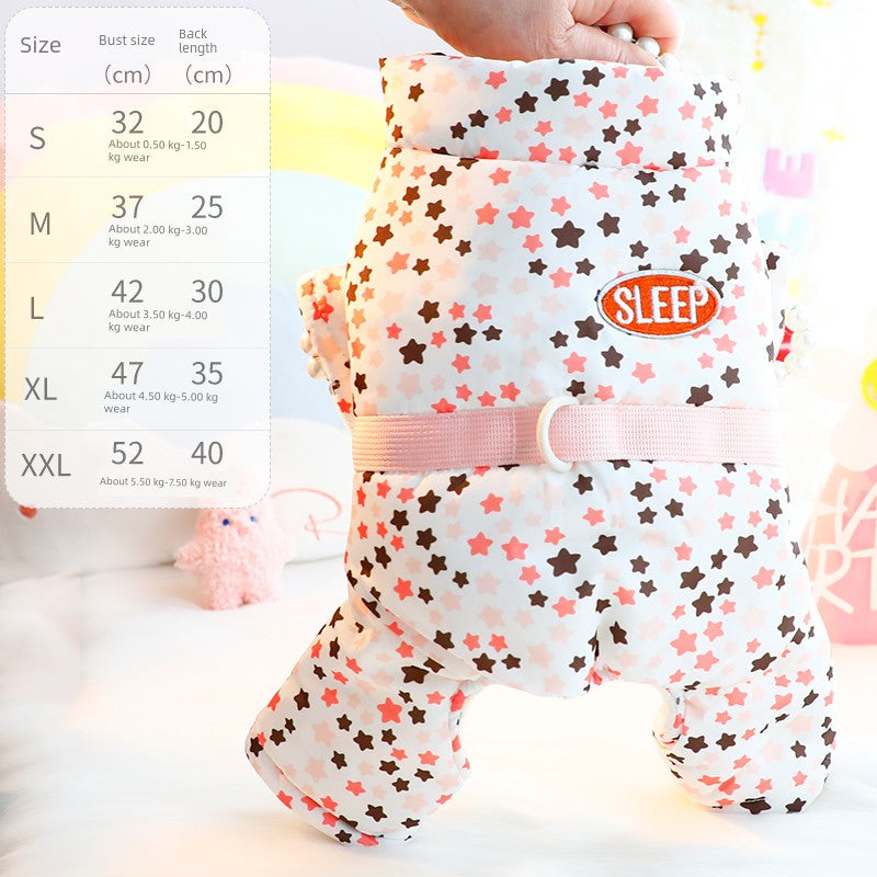 Small Dog Fleece Jumpsuit - Bear