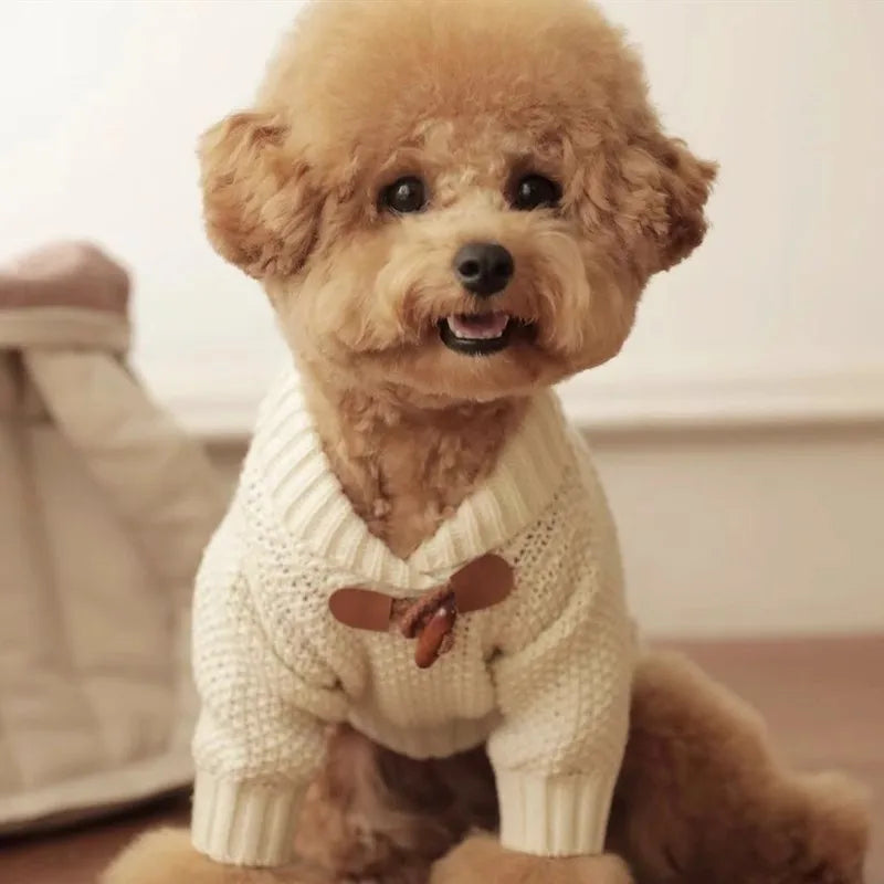 Classic Winter Dog Sweater Warm Cotton Coat for Small