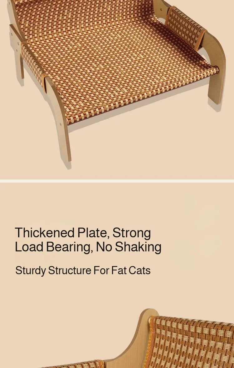 2-In-1 Summer Cat Sofa Rattan Mat Pet Sofa Cats And Dogs Universal Scratch-Resistant Pet Products