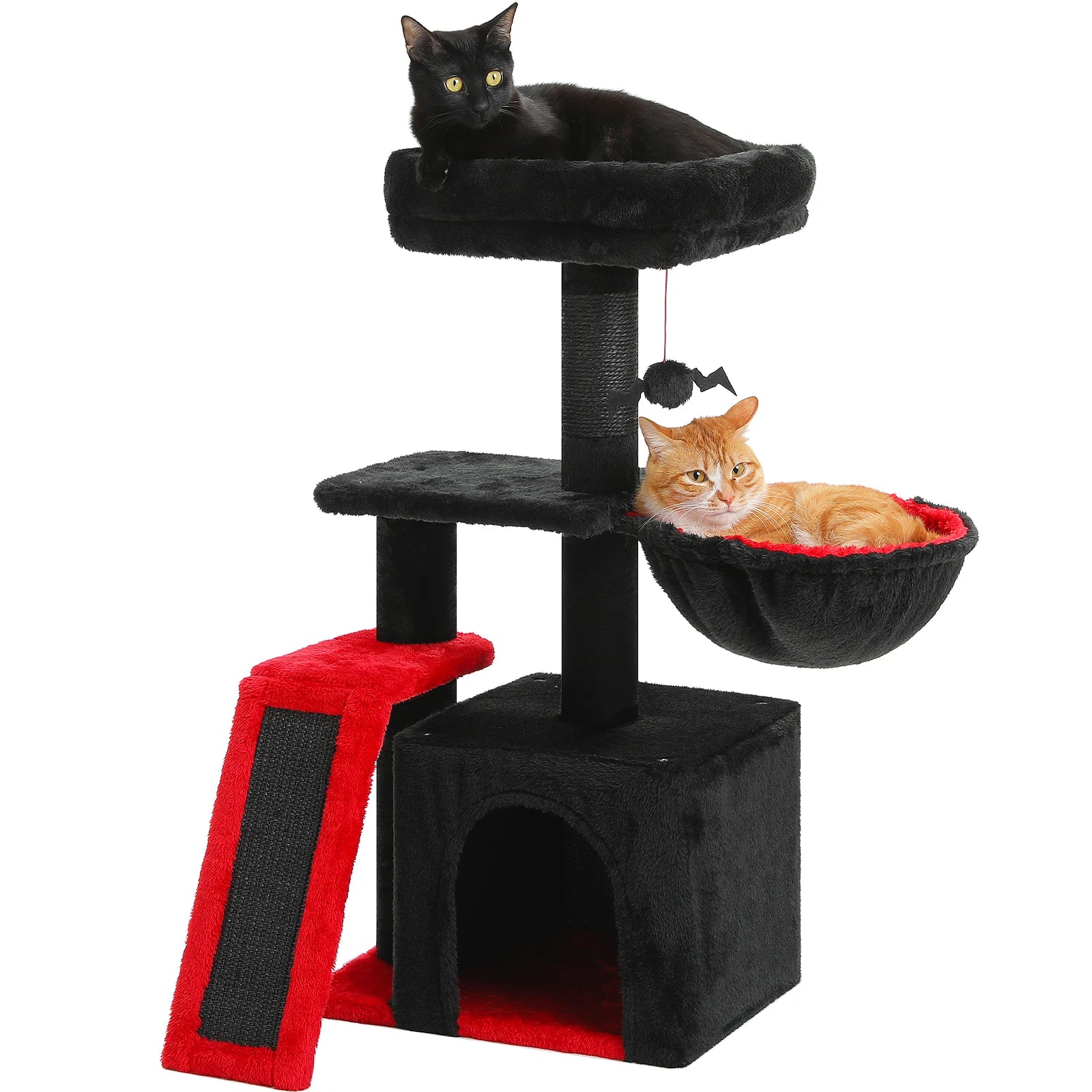 Small Grey Cat Tree with Multi-Level Play & Rest