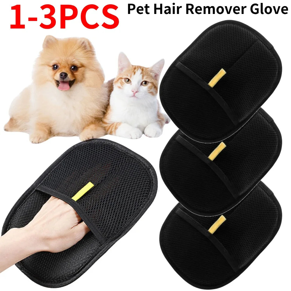 Pet Hair Remover Mitts: 4-Pack