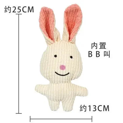 Plush Dog Toy Bite Resistant Squeaky Toys Sound-Resistant Teeth-Cleaning for Dog and Cat Pets Training Accessories