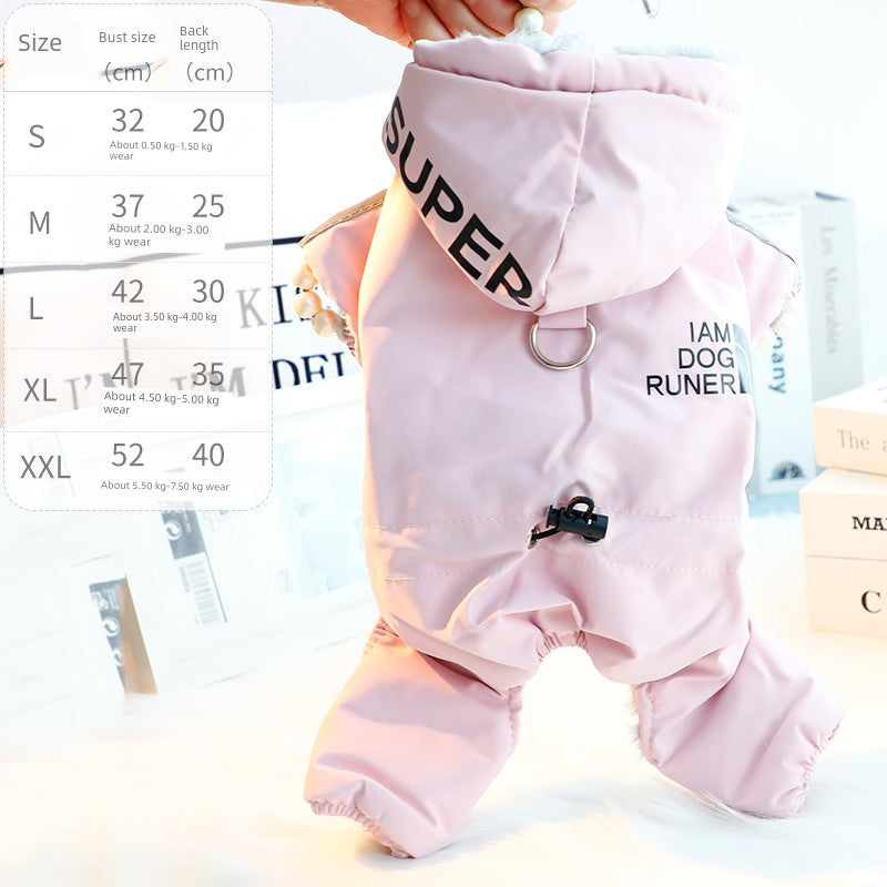 Small Dog Fleece Jumpsuit - Bear