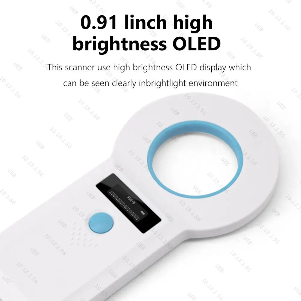 Handheld Pet Microchip Scanner Reader EMID FDX-B(ISO11784/85) Animal RFID EMID Reader Animal Chip Scanner for Cat Dog Pet Animal