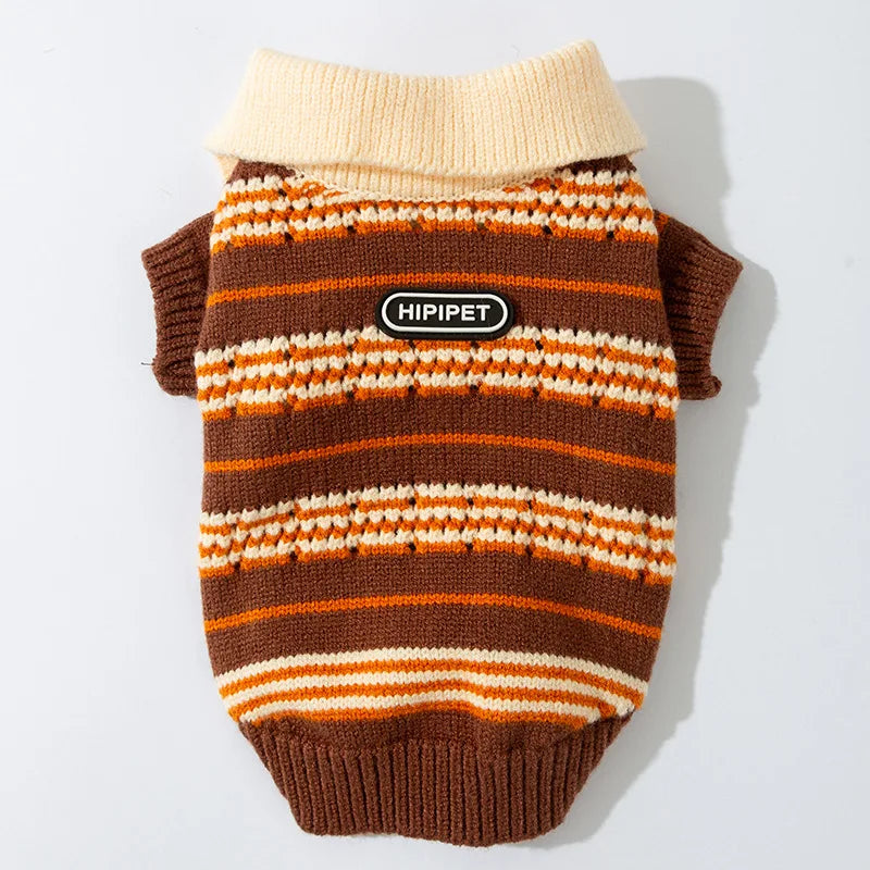 Classic Winter Dog Sweater Warm Cotton Coat for Small