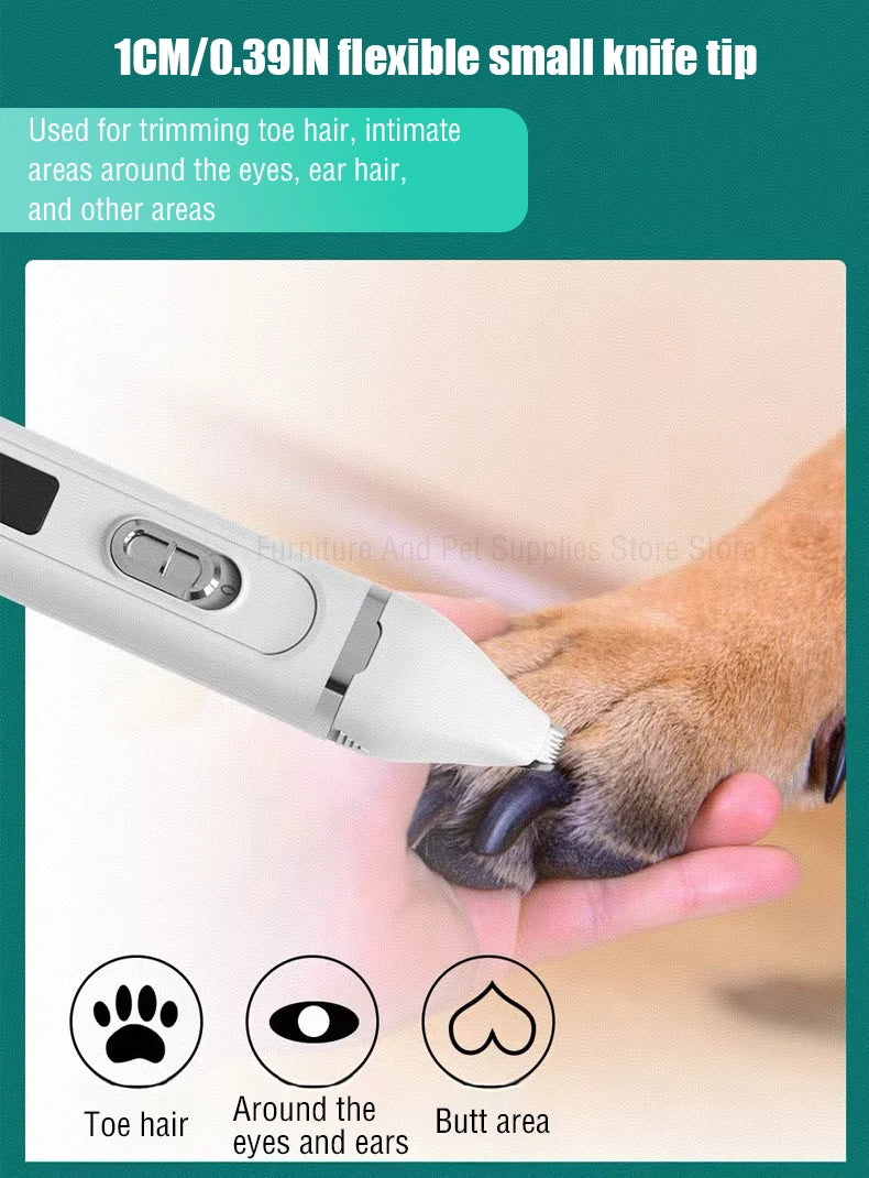 Silent USB Rechargeable Dog Hair Clippers with Four