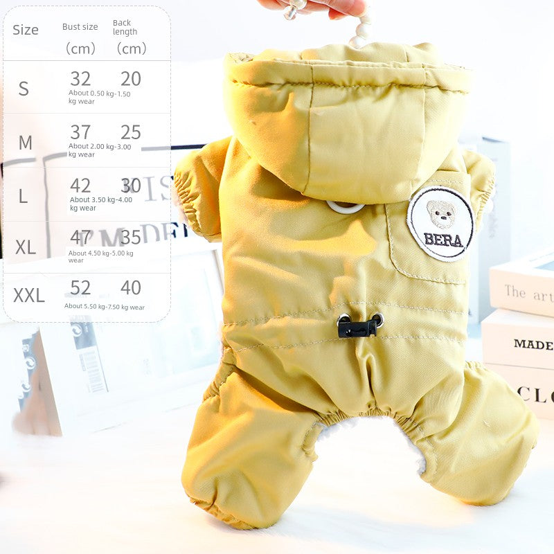 Small Dog Fleece Jumpsuit - Bear