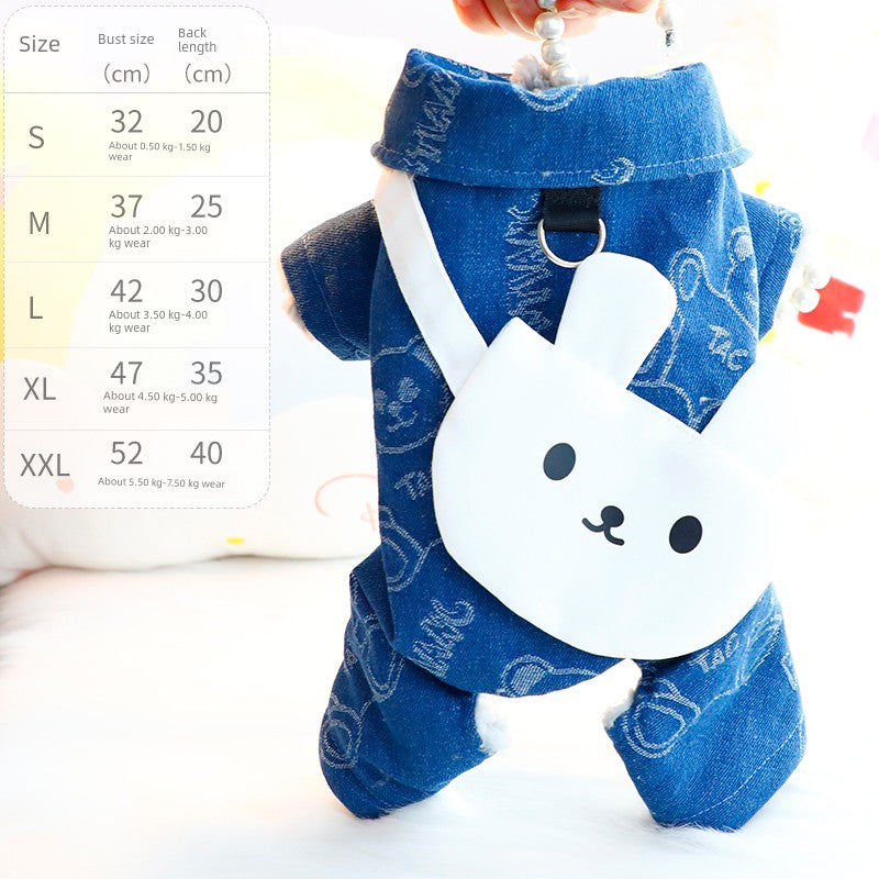 Small Dog Fleece Jumpsuit - Bear