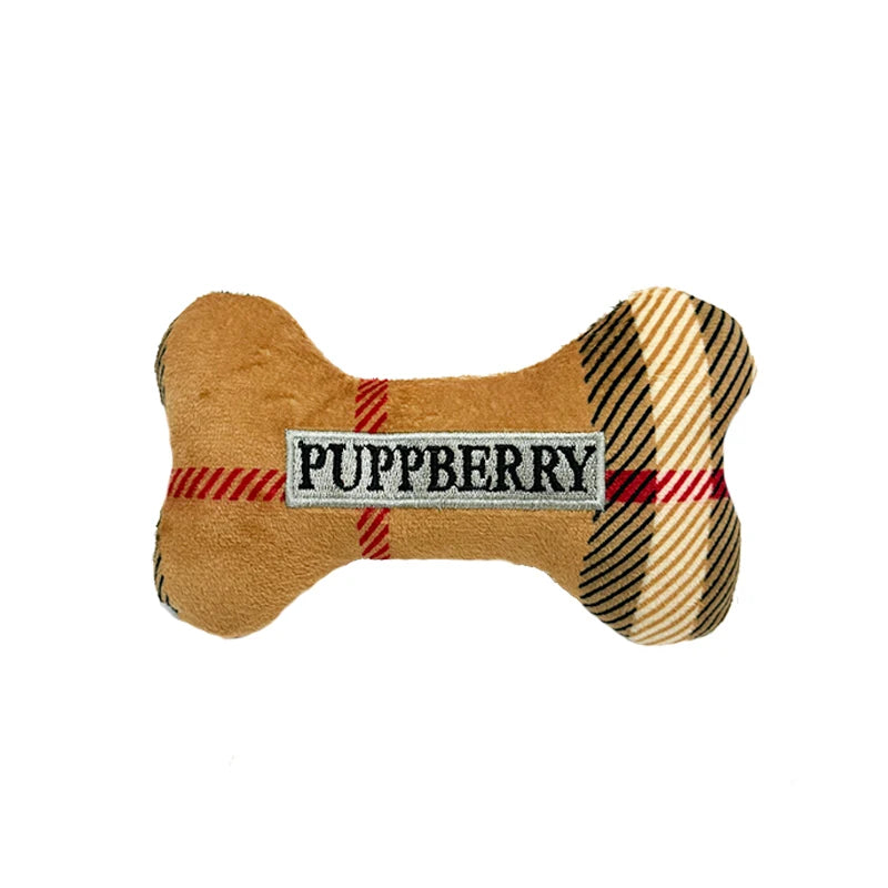 Durable Cute Bone Design Printed Stuffed Interactive Squeaky Dog Chew Toys Food Custom Plush Toys for Pet