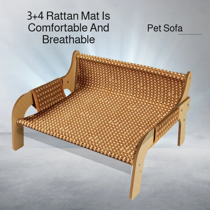 FatCat Rattan Bed - Durable 2-in-1 Lounging Sofa