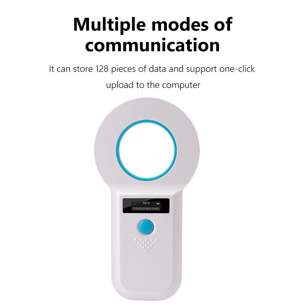 Handheld Pet Microchip Scanner Reader EMID FDX-B(ISO11784/85) Animal RFID EMID Reader Animal Chip Scanner for Cat Dog Pet Animal