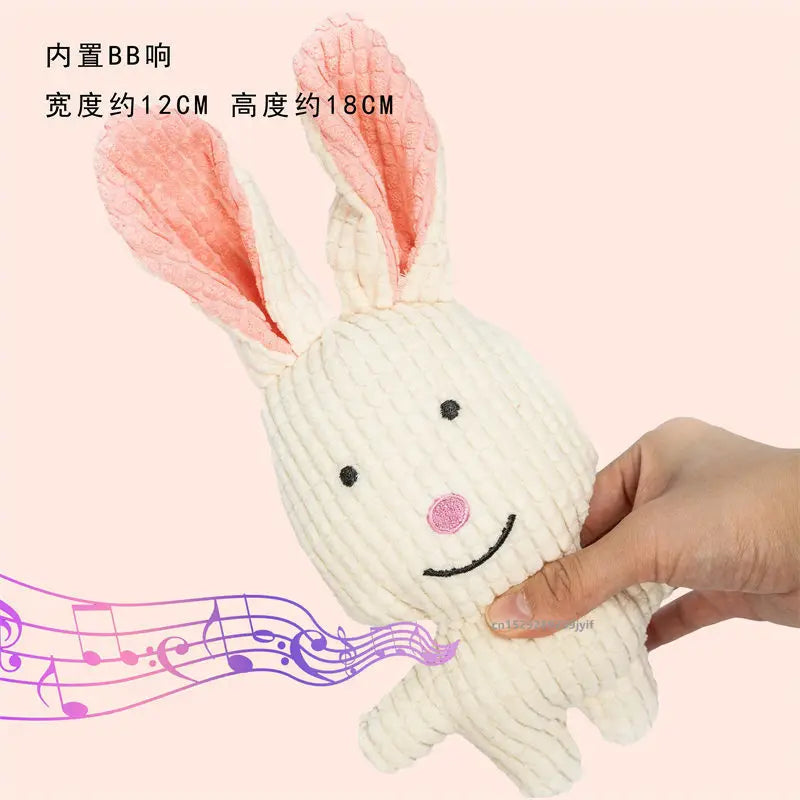 Plush Corduroy Bite-Resistant Squeaky Dog and Cat Toy