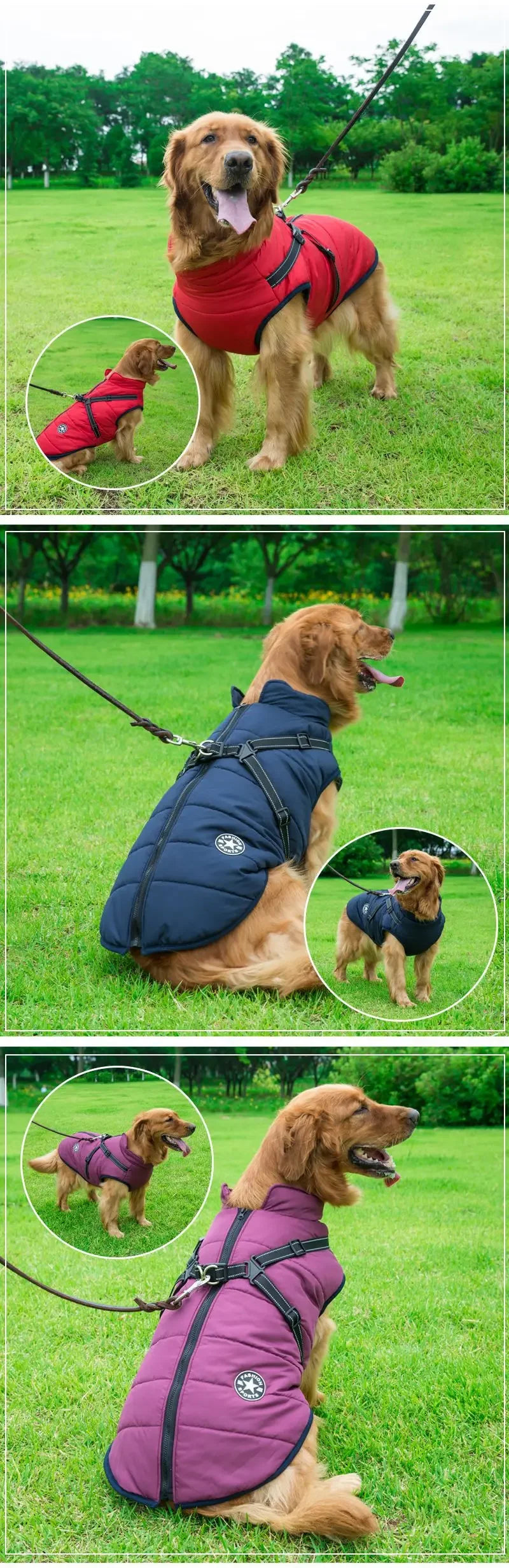 Harness Dog Coat L-XL