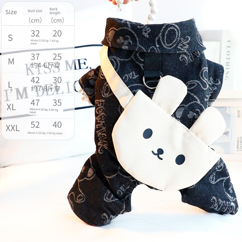 Small Dog Fleece Jumpsuit - Bear