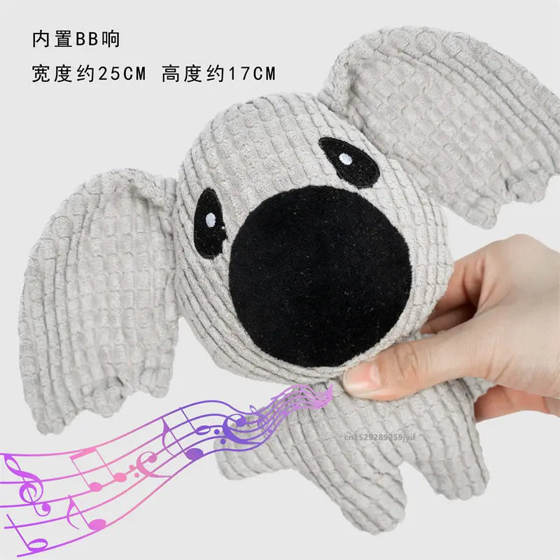 Plush Corduroy Bite-Resistant Squeaky Dog and Cat Toy