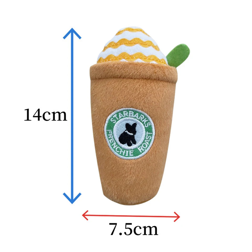 FATHIN Dog Plush Squeaky Beer Bottle Toy for Chewing