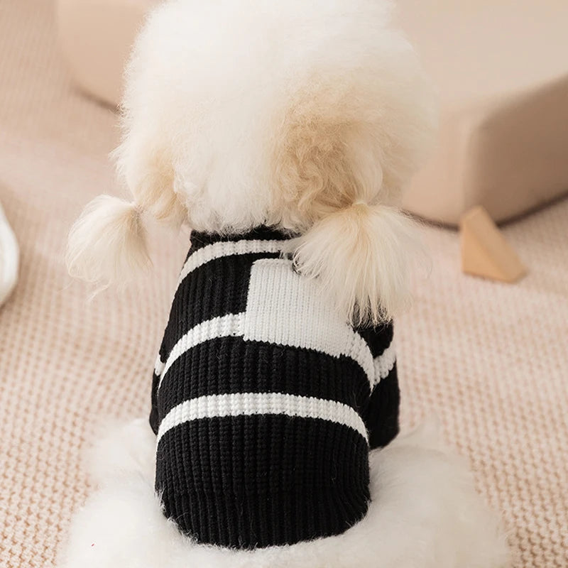 Classic Winter Dog Sweater Warm Cotton Coat for Small