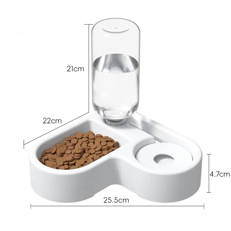 Medium Dual-Purpose Pet Bowl with Automatic Dispenser