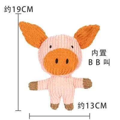 Plush Dog Toy Bite Resistant Squeaky Toys Sound-Resistant Teeth-Cleaning for Dog and Cat Pets Training Accessories