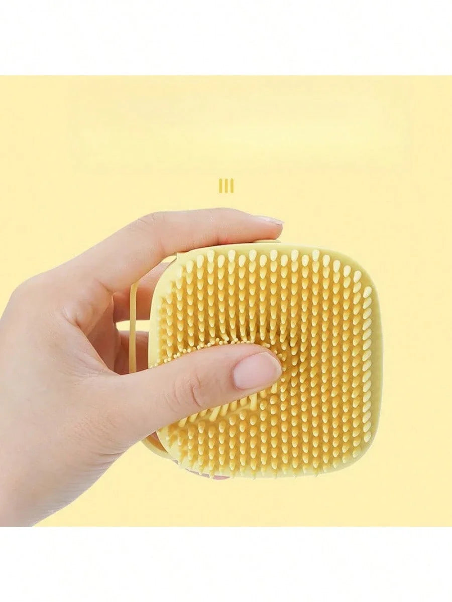 Gentle Silicone Dog Wash Brush with Shampoo Dispenser