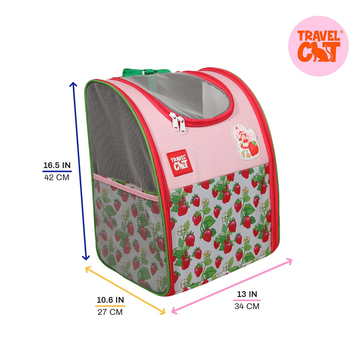 Strawberry Shortcake x Travel Cat Backpack - Officially Licensed