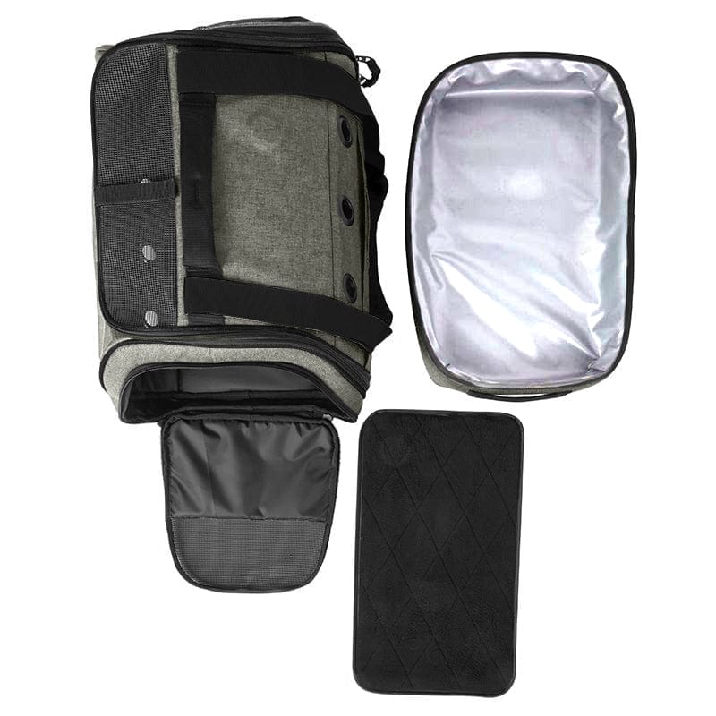 "The Transpurrter" Ultimate Calming Convertible Cat Carrier in Heather Grey