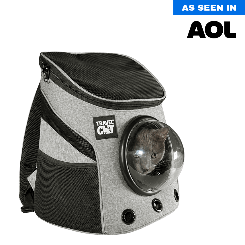 "The Fat Cat" Mini Cat Backpack - Heather Grey