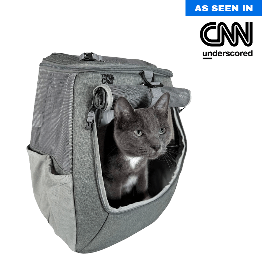 "The Navigator" Convertible Cat Backpack in Heather Grey - For Adventurous Cats and Humans