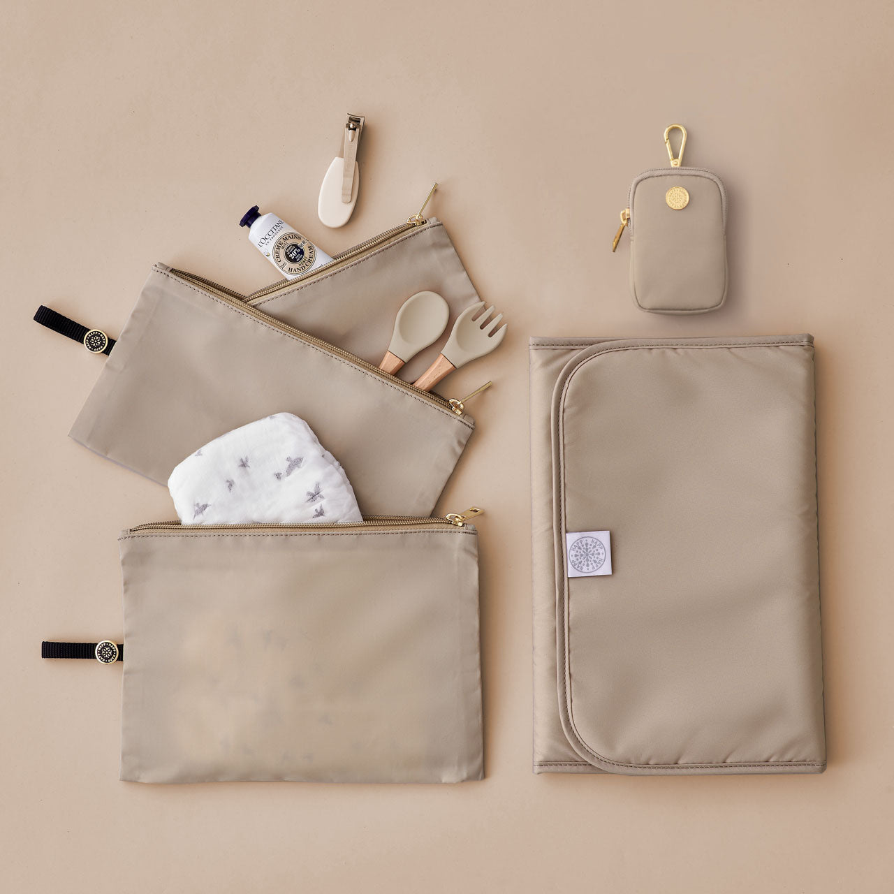 Clip-On Pouch Beige