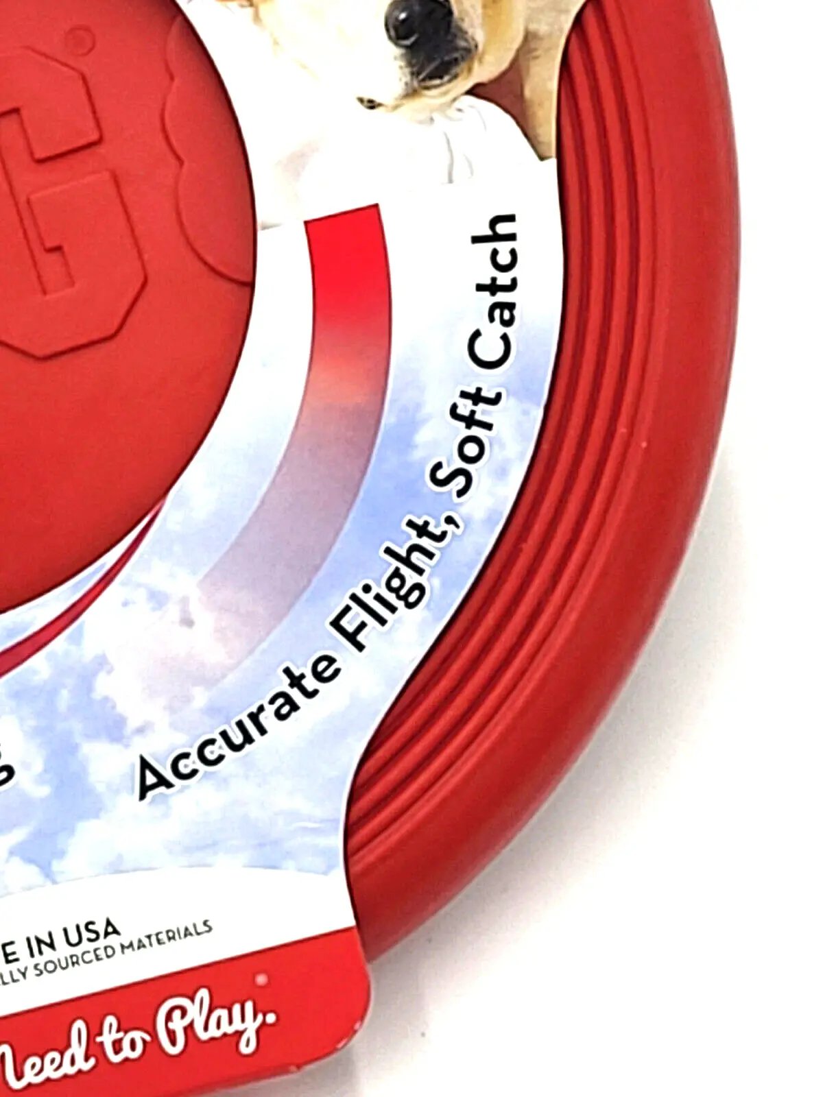 KONG Flexible Flyer SMALL Durable Rubber Frisbee Dog Fetch Toy 7.5"