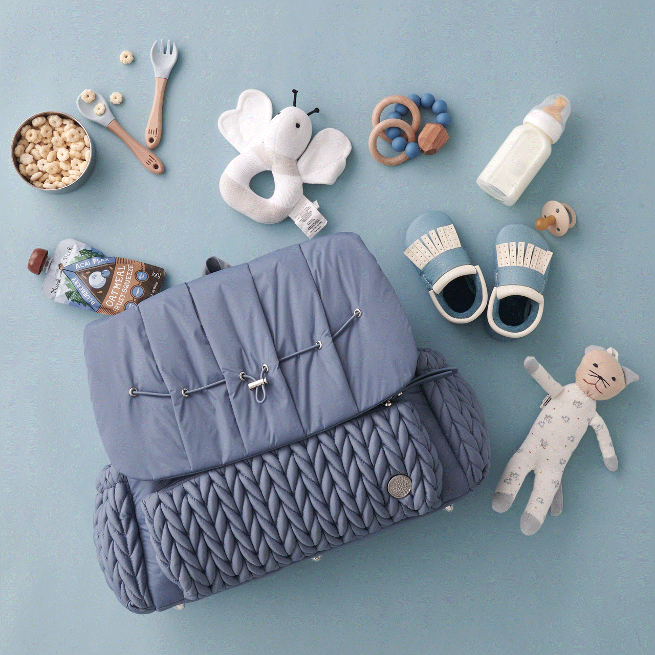 Levy Backpack Ash Blue Holiday Set
