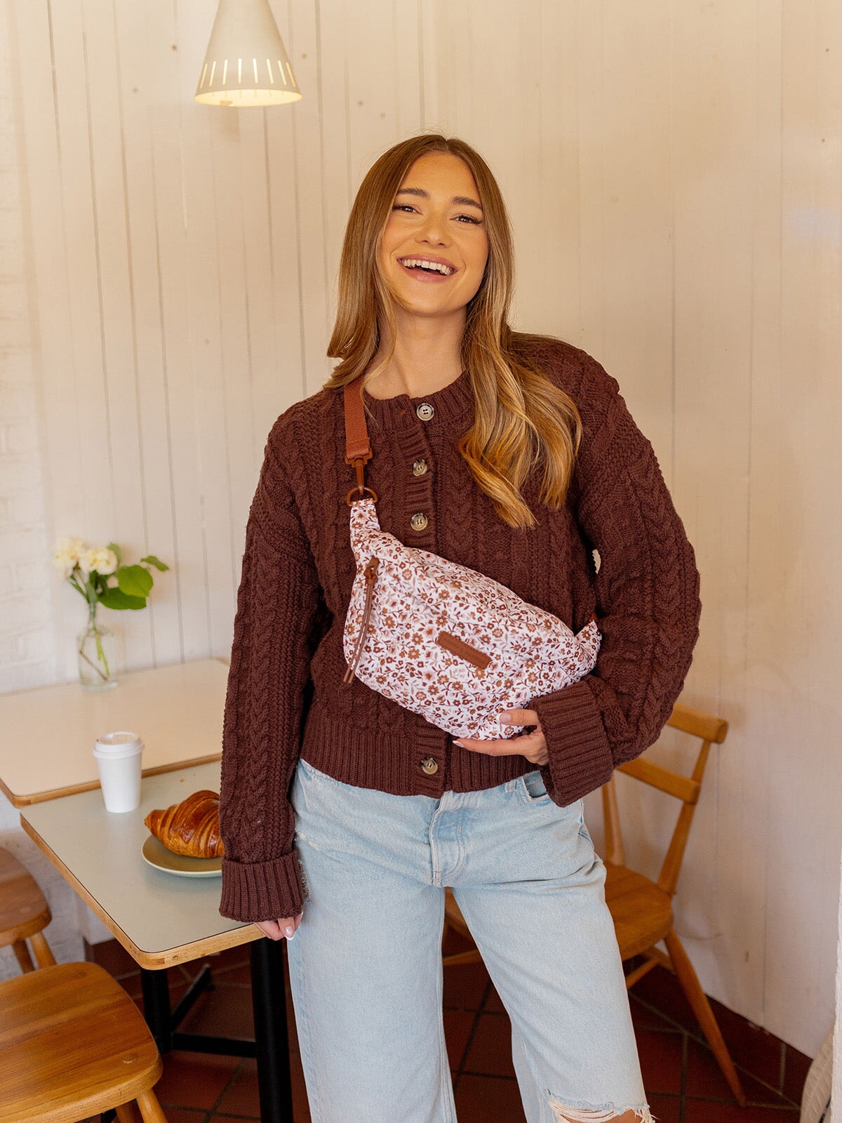 The Sidekick Nylon Fall Brown Floral